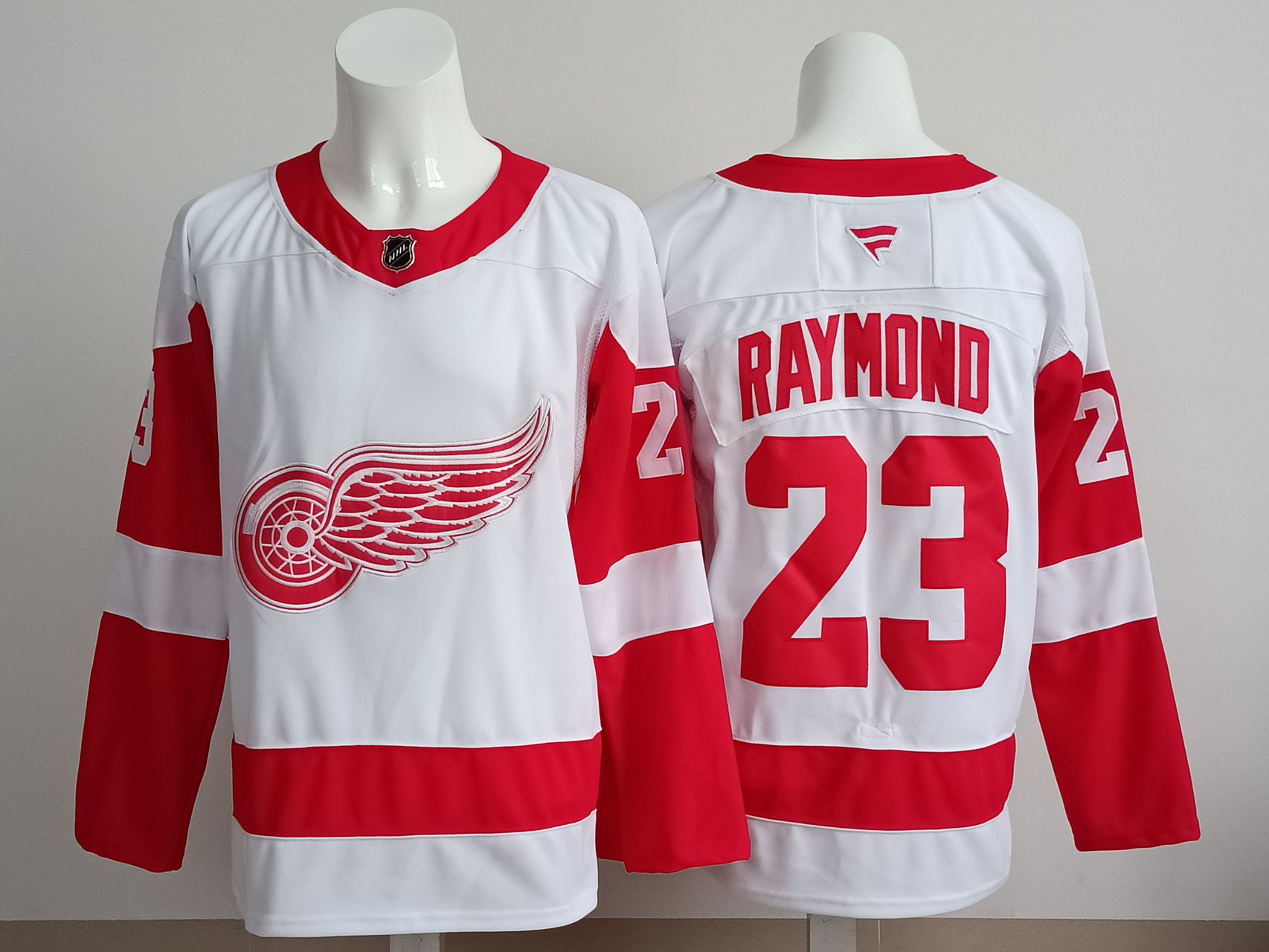 Men 2025 Detroit Red Wings #23 Raymond White red NHL Jersey style 01